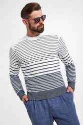 Sweter męski w paski PAUL&SHARK. Swetry męskie PAUL&SHARK, l, bez wzorów, bez kołnierzyka. W wyprzedaży za 1,019.25 zł.