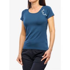 Koszulka wspinaczkowa damska Ocun Bamboo T Blossom. Niebieskie bluzki sportowe damskie Ocun, bez wzorów, bez ramiączek. Za 140.99 zł.