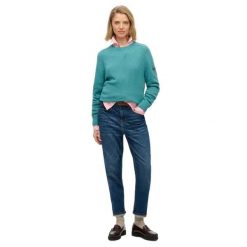 Sweter damski z dekoltem w serek Superdry Slouchy. Niebieskie swetry klasyczne damskie Superdry., na zimę, z dzianiny, bez kołnierzyka. Za 288.40 zł.