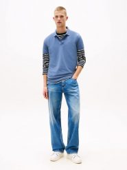 TOMMY JEANS Koszulka polo w kolorze błękitnym rozmiar: M. Niebieskie koszulki polo męskie Tommy Jeans, m, bez wzorów, z bawełny, bez ramiączek. Za 244.22 zł.