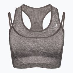 Biustonosz treningowy Gymshark Vital Rise Sports. Czerwone biustonosze sportowe damskie Gymshark, bez wzorów. Za 109.99 zł.