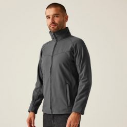 Softshell roboczy męski Uproar. Szare kurtki softshell damskie Regatta, m, bez wzorów, z materiału, bez kaptura. W wyprzedaży za 119.99 zł.