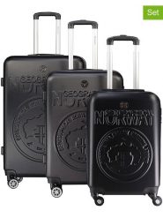 Geographical Norway 3-częściowy zestaw "Stanislaseo" w kolorze czarnym rozmiar: onesize. Czarne walizki Geographical Norway, bez wzorów, z materiału. Za 347.99 zł.