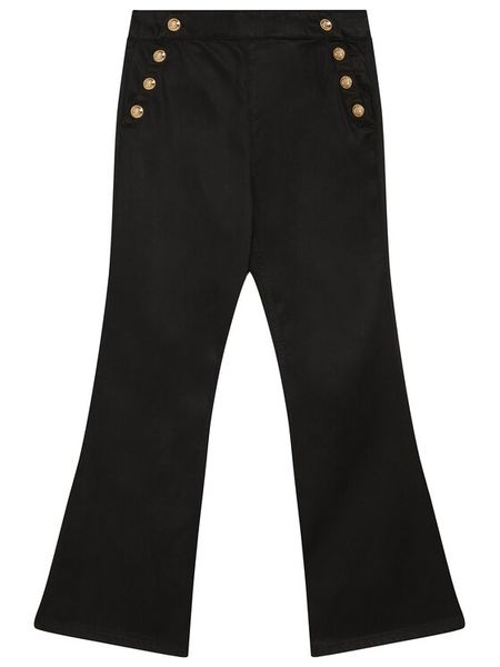 Guess Spodnie materiałowe J6RB09 WF7H0 Czarny Bootcut Fit. Czarne spodnie dziewczęce Guess, z bawełny. Za 329.99 zł.