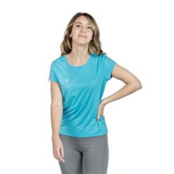 Koszulka damska Izas Creus. Niebieskie t-shirty damskie IZAS, l, bez wzorów, bez kołnierzyka. W wyprzedaży za 113.00 zł.