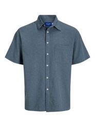 Jack & Jones Koszula "Almeria" w kolorze niebieskim rozmiar: L. Niebieskie koszule męskie Jack & Jones, l, bez wzorów, z bawełny, bez kołnierzyka, bez ramiączek. Za 88.02 zł.