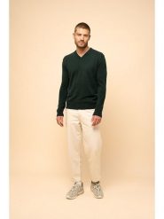 Just Cashmere Kaszmirowy sweter "Tom" w kolorze ciemnozielonym rozmiar: L. Zielone swetry męskie Just Cashmere, l, bez wzorów, z kaszmiru, bez kołnierzyka. Za 413.99 zł.