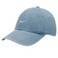 Czapka z daszkiem męska Club Cap. Niebieskie czapki męskie Nike, bez wzorów, z bawełny, sportowe. Za 139.99 zł.