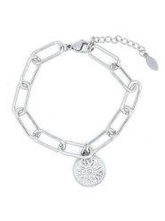 MOODE Bransoletka "Lindsey" z zawieszką rozmiar: onesize. Szare bransoletki damskie MOODE, ze stali. Za 39.99 zł.