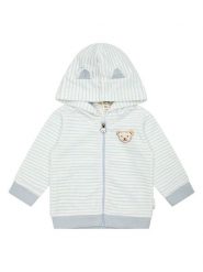 Steiff Bluza w kolorze błękitnym rozmiar: 80. Niebieskie bluzy i bluzki niemowlęce Steiff, z aplikacjami, z jeansu, bez ramiączek, bez kaptura. Za 118.56 zł.