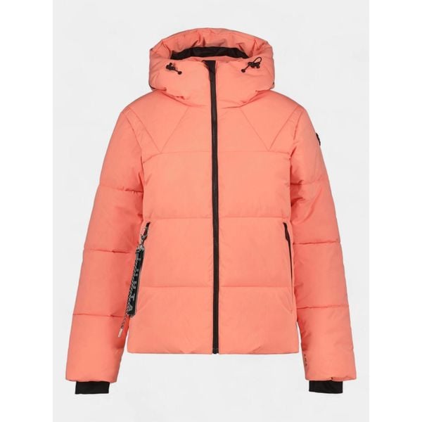 Kurtka Puchowa Damska Luhta Eiriken. Czerwone kurtki damskie Luhta, bez wzorów, z puchu, bez kaptura. W wyprzedaży za 687.20 zł.