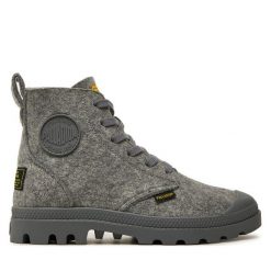 Trapery Palladium. Szare trapery damskie Palladium, bez obcasa. Za 449.99 zł.