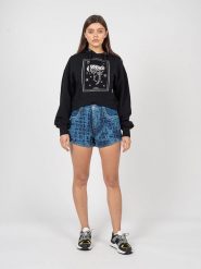 Pinko Szorty "Creativa" | 1J10W6 Y648 | Kobieta | Granatowy. Niebieskie szorty damskie Pinko, bez wzorów, z bawełny, eleganckie. W wyprzedaży za 289.00 zł.