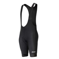 Dorosły Kolarki Rowerowe na Szelkach Shot Unlimited Court. Czarne szorty męskie SHOT RACE GEAR, bez wzorów, sportowe. Za 269.50 zł.