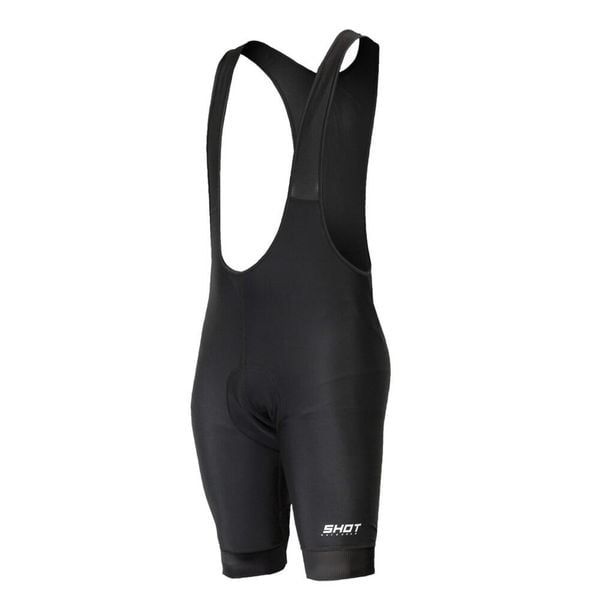 Dorosły Kolarki Rowerowe na Szelkach Shot Unlimited Court. Czarne szorty męskie SHOT RACE GEAR, bez wzorów, sportowe. Za 269.50 zł.