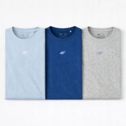 T-SHIRT MĘSKI 4F KOMPLET 3 SZTUKI KOLEKCJA LIMITOWANA M M3947 SS26. T-shirty męskie 4f, m, bez wzorów, z bawełny, bez kołnierzyka. Za 164.98 zł.