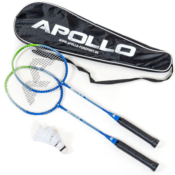 Zestaw Apollo Badminton Match Pro 400 – 2 rakiety, lotki i torba. Niebieskie torebki klasyczne damskie Apollo, bez wzorów, bez dodatków. Za 153.49 zł.