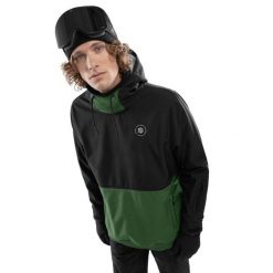 Męska kurtka snowboardowa Sporty zimowe Siroko W1 Evergreen. Czarne kurtki męskie SIROKO, m, bez wzorów, z softshellu, bez kaptura, narciarskie. W wyprzedaży za 296.00 zł.