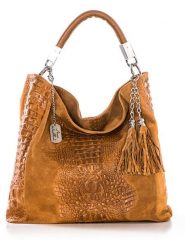 Anna Morellini Skórzana torebka "Alessandra" w kolorze karmelowym - 38 x 36 x 14 cm rozmiar: onesize. Brązowe torebki klasyczne damskie Anna Morellini, bez wzorów, z materiału, bez dodatków. Za 304.99 zł.