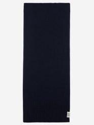 Ecoalf Wełniany szal w kolorze granatowym - 180 x 40 cm rozmiar: onesize. Niebieskie szaliki i kominy damskie Ecoalf, bez wzorów, ze skóry. Za 154.79 zł.