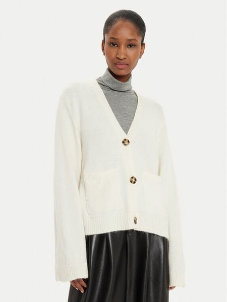 Gina Tricot Kardigan 23731 Écru Relaxed Fit. Kardigany damskie Gina Tricot, xl, bez wzorów, z syntetyku. Za 139.99 zł.