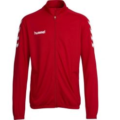 Bluza sportowa dla dorosłych Hummel Core Poly Jacket. Czerwone bluzy sportowe damskie HUMMEL, xl, bez wzorów, bez ramiączek, bez kaptura. Za 89.00 zł.