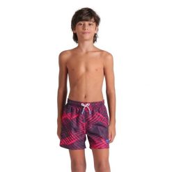 Spodenki plażowe Arena Beach Boxer Ao junior. Czerwone kąpielówki męskie Arena, bez wzorów, do pływania. Za 139.99 zł.