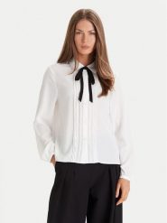 Morgan Koszula 252-CLOTER Biały Regular Fit. Białe koszule damskie Morgan, bez wzorów, z syntetyku, bez kołnierzyka, bez ramiączek. Za 299.99 zł.