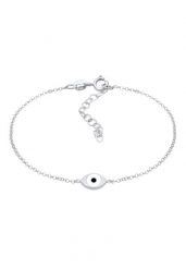 Elli Damski naszyjnik z symbolem Evil Eye w groszkowy trend z emalią w srebrze próby 925 Sterling Silver Bransoletki 1 ct. Szare bransoletki damskie Elli, srebrne. Za 208.99 zł.