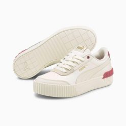 Buty sportowe damskie Puma CARINA LIFT 37303112. Brązowe buty sportowe na co dzień damskie Puma, bez wzorów, z materiału. Za 184.26 zł.