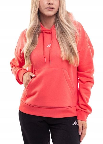 Damska bluza adidas Essentials Small Logo Feel Cozy Hoodie koralowa. Pomarańczowe bluzy z kapturem damskie Adidas, xs, z bawełny. Za 235.50 zł.