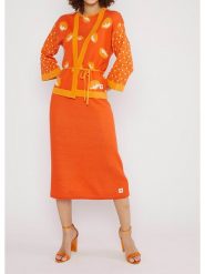 Blutsgeschwister Kardigan "Mingle Mangleartistic" w kolorze pomarańczowym rozmiar: XL. Pomarańczowe kardigany damskie Blutsgeschwister, xl, bez wzorów, z bawełny. Za 186.63 zł.