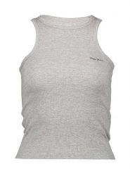 Pepe Jeans Top w kolorze szarym rozmiar: M. Szare topy damskie Pepe Jeans, m, bez wzorów, z jeansu, bez ramiączek. Za 70.24 zł.