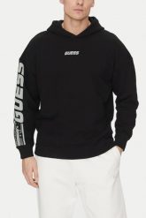 GUESS Czarna bluza męska Dalim Over, Rozmiar XL. Czarne bluzy bez kaptura męskie Guess, m, z bawełny. W wyprzedaży za 287.99 zł.