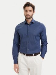 Tommy Hilfiger Koszula MW0MW43756 Granatowy Regular Fit. Niebieskie koszule męskie Tommy Hilfiger, m, bez wzorów, z bawełny, bez kołnierzyka, bez ramiączek. Za 329.99 zł.