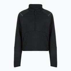 Bluza Under Armour Unstoppable Fleece HZ. Czarne bluzy bez kaptura damskie Under Armour, bez wzorów, bez ramiączek, bez kaptura. Za 249.99 zł.