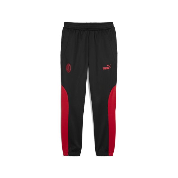 Męskie spodnie AC Milan ftblNRGY+ PUMA. Czarne spodnie materiałowe męskie Puma, z aplikacjami, sportowe. W wyprzedaży za 234.00 zł.