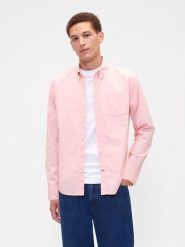 GAP Koszula - Regular fit - w kolorze łososiowym rozmiar: XS. Różowe koszule męskie GAP, xs, bez wzorów, bez kołnierzyka, bez ramiączek. Za 60.73 zł.