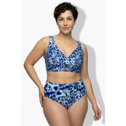 Damskie Bikini zwierzęcy wzór miękkie miseczki regulowane ramiączka. Niebieskie bikini damskie Ulla Popken, bez wzorów, plus size. W wyprzedaży za 191.99 zł.