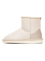 ISLAND BOOT Botki zimowe "Caspian" w kolorze kremowym rozmiar: 40. Brązowe botki damskie Island Boot, na zimę, z materiału, bez obcasa, bez zapięcia. Za 122.96 zł.