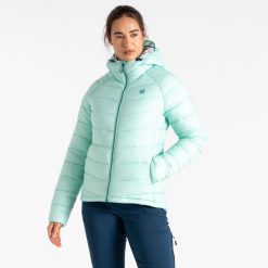 Kurtka turystyczna damska Mountain Series pikowana. Niebieskie kurtki damskie Dare 2b, bez wzorów, z poliamidu, bez kaptura. W wyprzedaży za 349.99 zł.