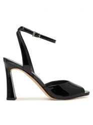 MICHAEL Michael Kors Sandały Rosie High 40S6RSHS1A Czarny. Czarne sandały damskie MICHAEL Michael Kors, bez wzorów, ze skóry, bez obcasa, na słupku. Za 699.99 zł.