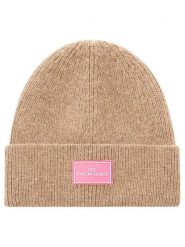 Zwillingsherz Czapka w kolorze beżowym rozmiar: onesize. Brązowe czapki zimowe damskie Zwillingsherz, ze skóry. Za 104.99 zł.