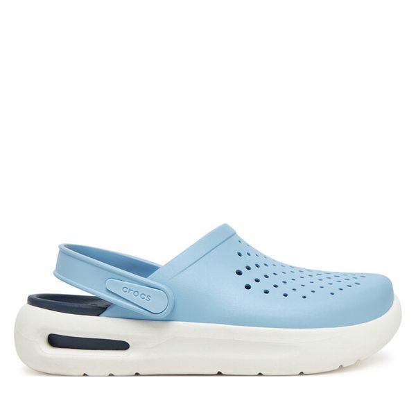 Klapki Crocs. Niebieskie klapki damskie Crocs, bez wzorów, bez obcasa. Za 319.99 zł.