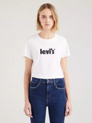 Levi´s Koszulka w kolorze białym rozmiar: XS. Białe bluzki damskie s, bez wzorów, z bawełny, bez kołnierzyka, bez ramiączek. Za 70.24 zł.