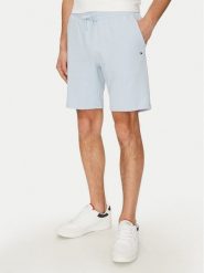 Tommy Hilfiger Szorty materiałowe Essential Terry Sweatshort MW0MW37240 Błękitny Regular Fit. Niebieskie szorty męskie Tommy Hilfiger, z bawełny, bez kołnierzyka. Za 329.99 zł.
