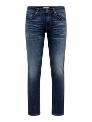 ONLY & SONS Dżinsy "Weft" - Slim fit - w kolorze granatowym rozmiar: W28/L30. Niebieskie jeansy męskie Only & Sons. Za 149.95 zł.