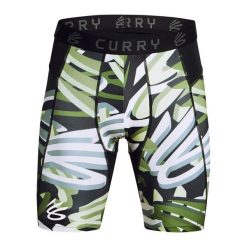 Spodenki męskie Under Armour Curry HeatGear Printed. Czarne szorty męskie Under Armour, bez kołnierzyka. Za 149.99 zł.