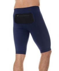 Spodnie do biegania 1/2 z czarną kieszenią męskie Brubeck RUNNING FORCE. Czarne szorty męskie Brubeck, bez wzorów, z dzianiny. Za 124.99 zł.