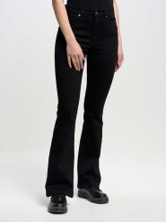 BIG STAR Dżinsy - Flare fit - w kolorze czarnym rozmiar: W29/L32. Czarne jeansy damskie Big Star, z podwyższonym stanem. Za 180.06 zł.
